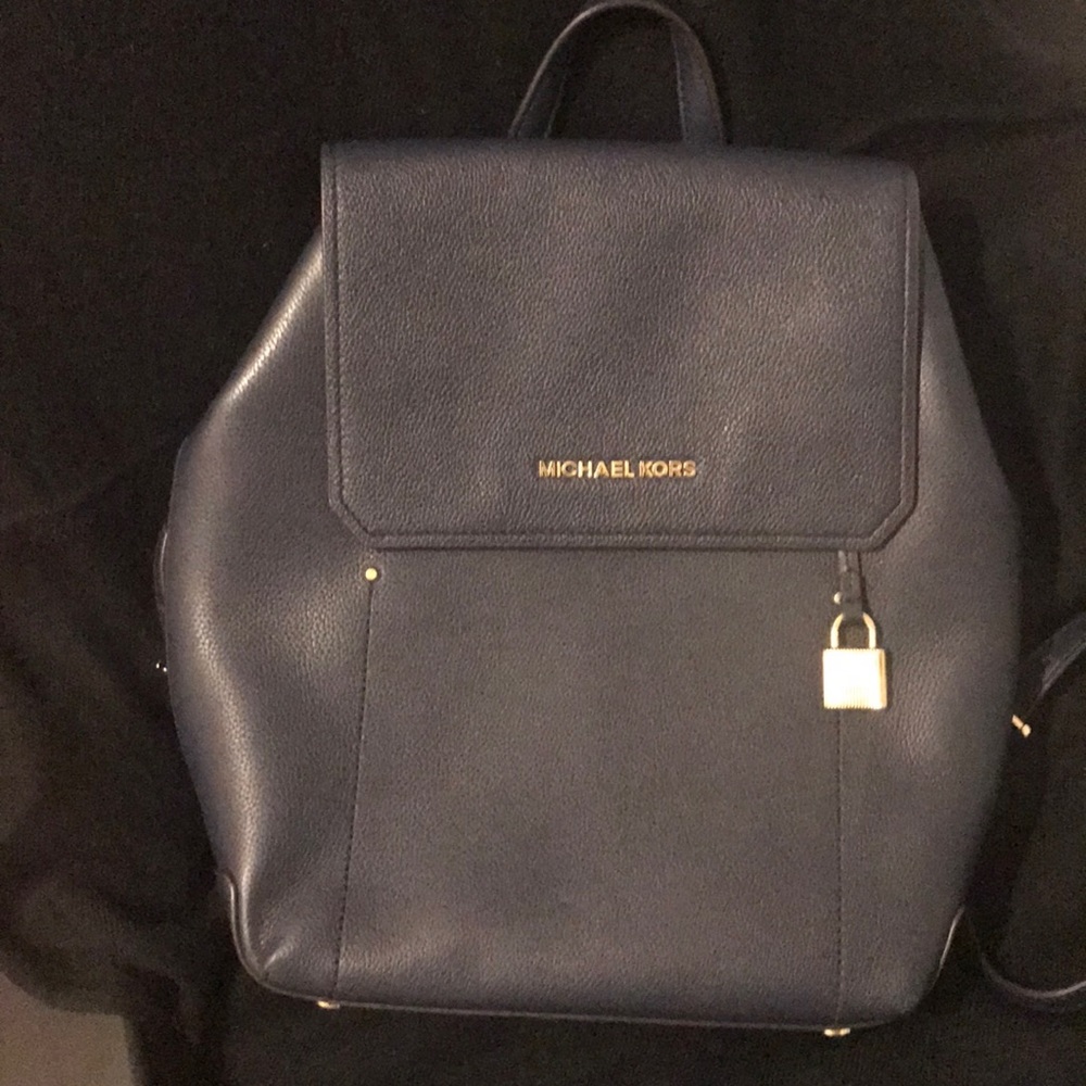 Michael Kors Navy Blue backpack purse